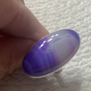 Gorgeous PURPLE BOTSWANA AGATE Handmade Sterling 925 Ring Size 10.25 #912D